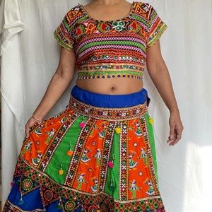 Indian Lehenga Garba Choli Colorful Gujurati Hindu
